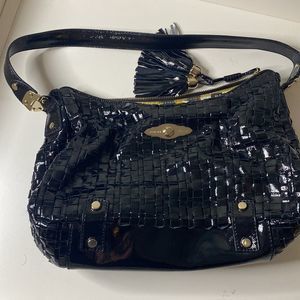 Elliot Lucca Black Woven Leave Should Bag